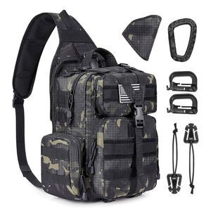 Tactical EDC Sling Bag Backpack with Pistol Holster Military Shoulder Backpack